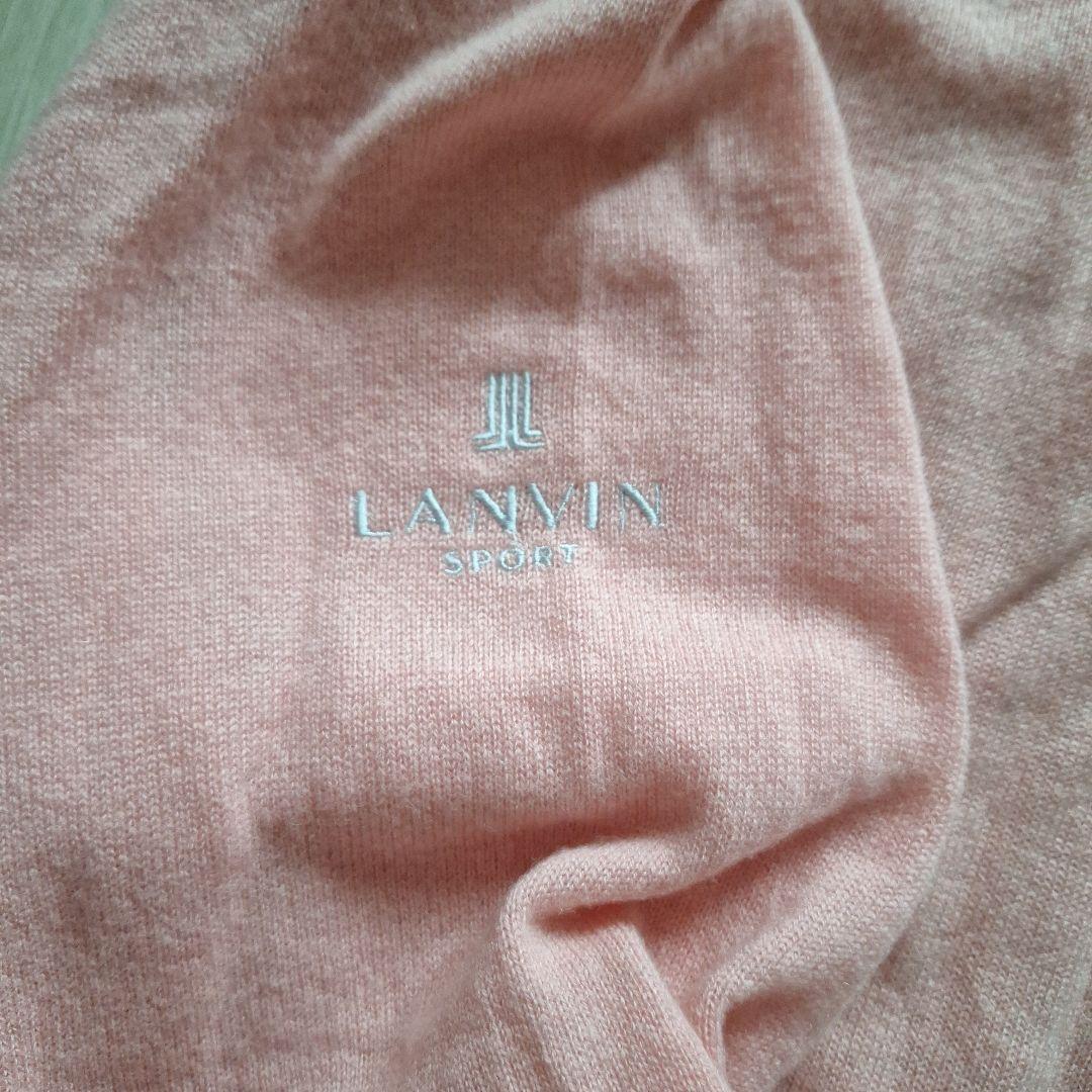 LANVIN ピンク Vネック薄手 セーター 38 レディース