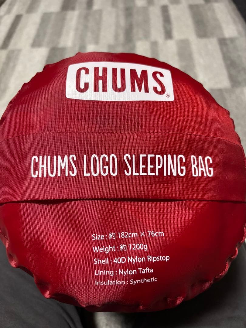 CHUMS ロゴ スリーピングバッグ 寝袋　キャンプ