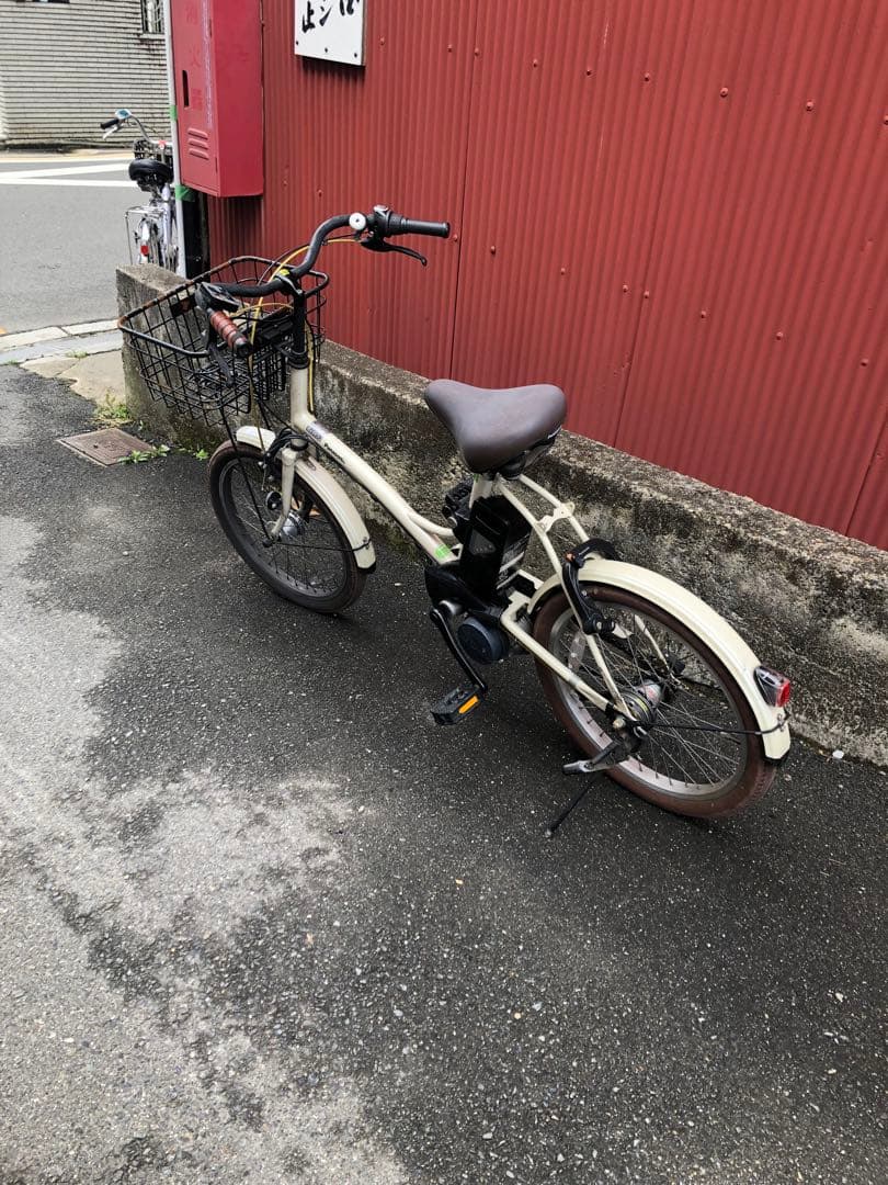 【京都発】電動アシスト自転車　パナソニック　グリッター　20インチ　クリーム色
