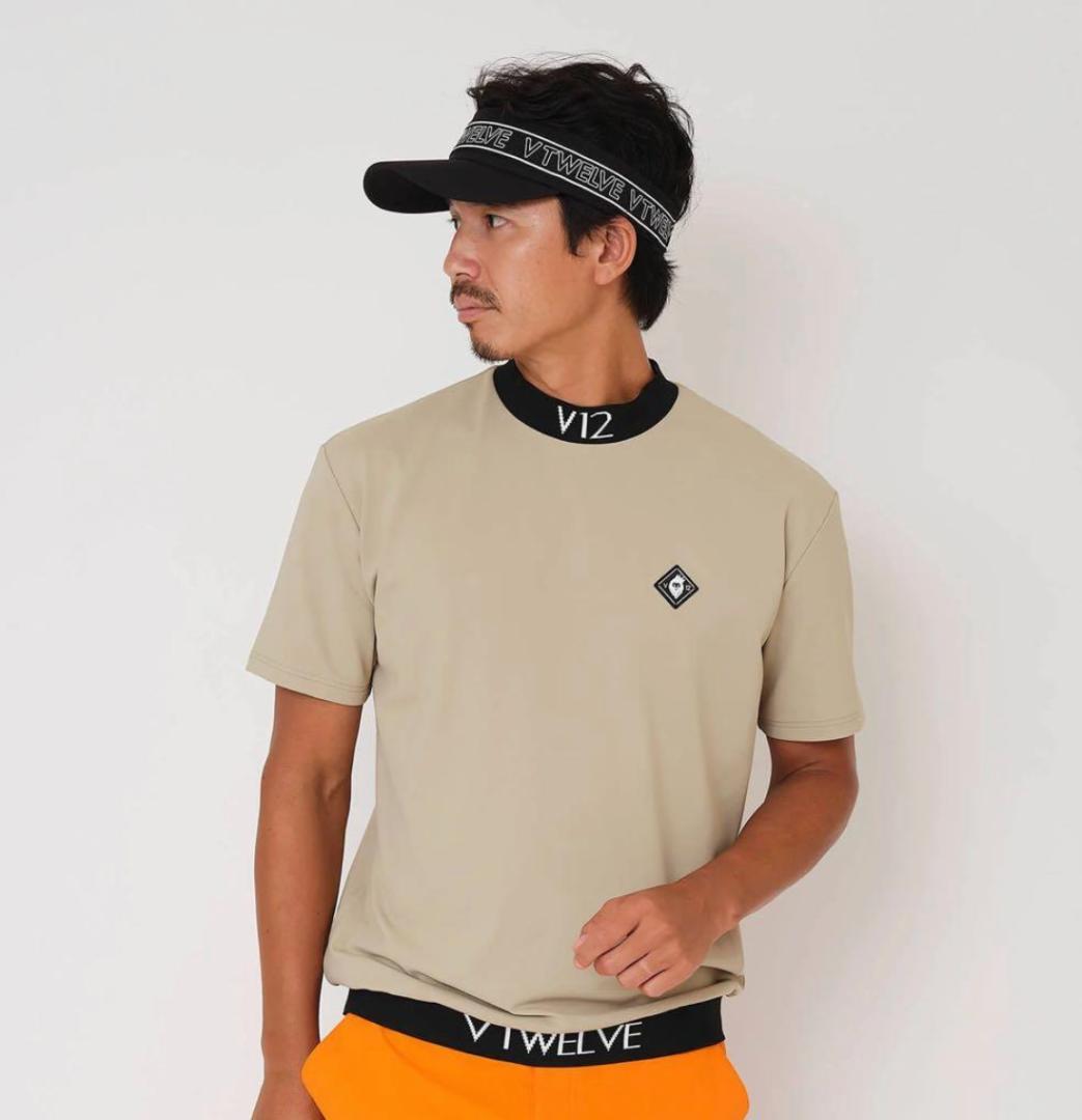 新品 V12 GOLF JAQ RIB MOCK メンズ モックネック 吸水速乾