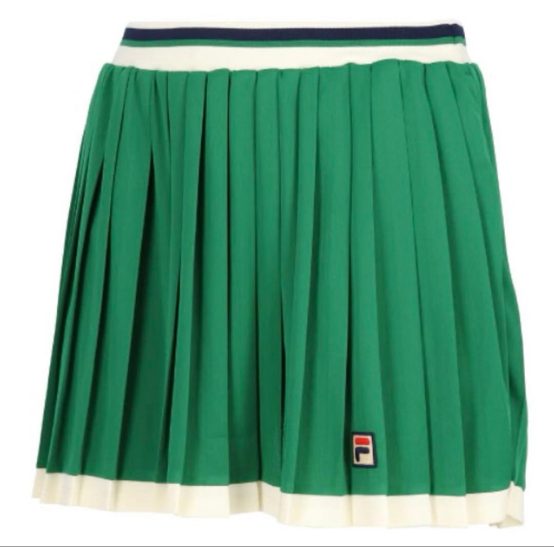 No.161 FILA classicDesign☆グリーンプリーツスコート