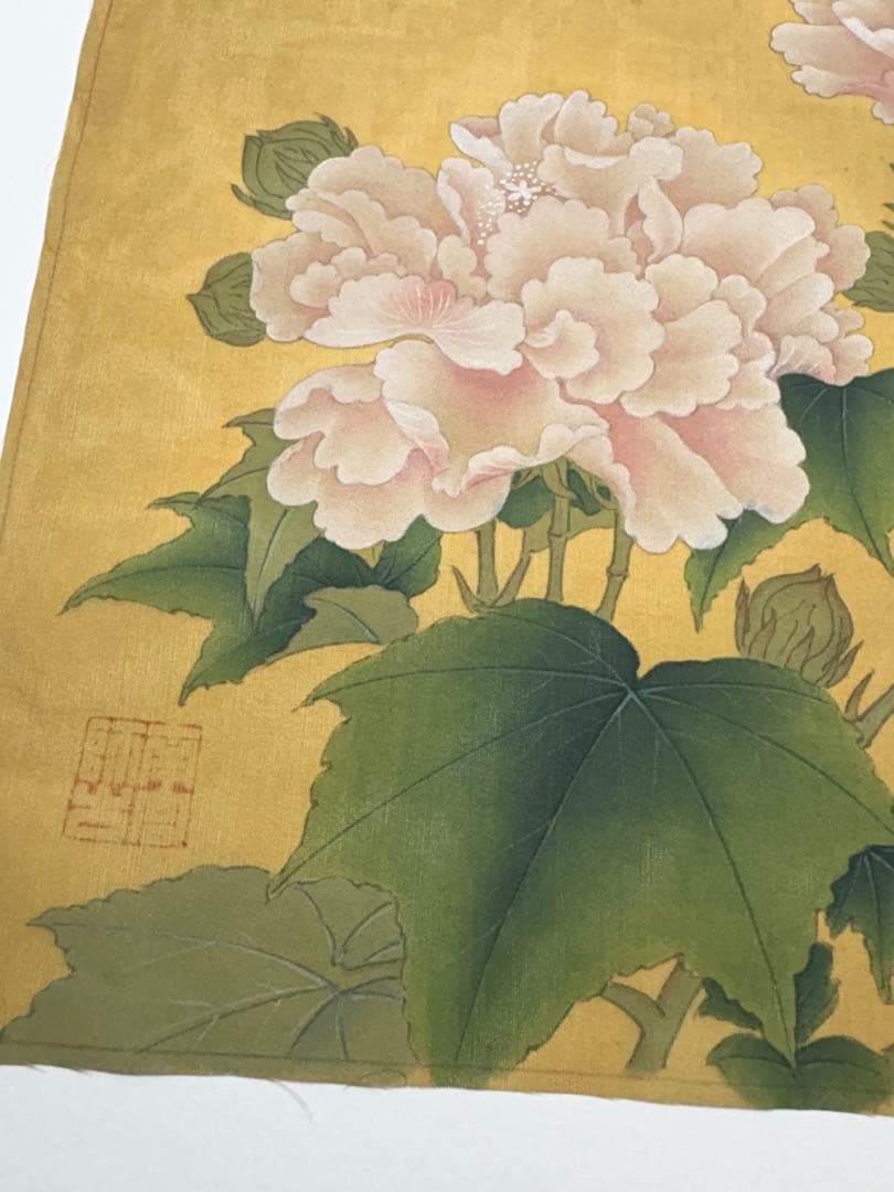 紅芙蓉図　水墨画　肉筆絵画　宋画　模写