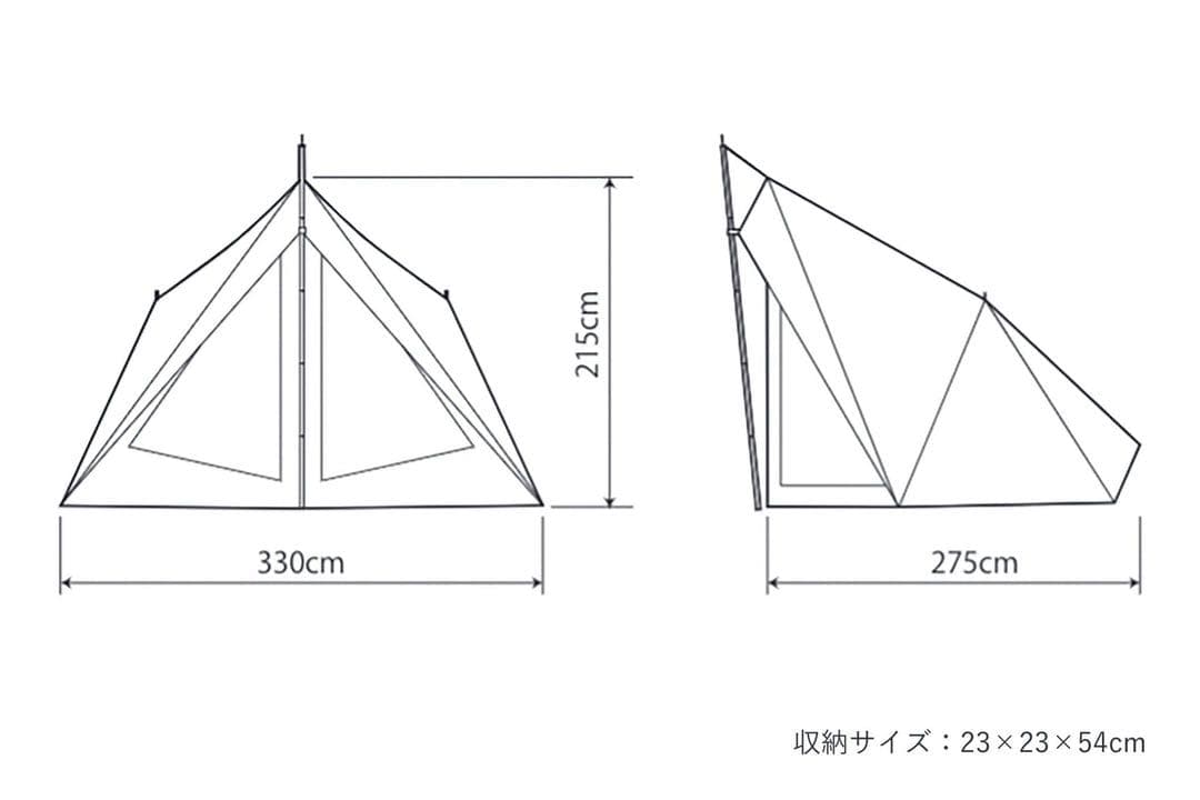 DIAFORT TC BLACK LIMITED キャンプテント