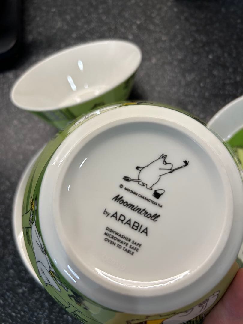ARABIA ムーミン 陶器食器セット ボウル2個と皿2個