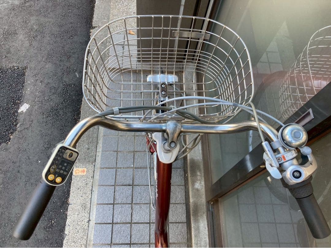 中古電動自転車 ヤマハPASラフィーニ 26インチ ワインレッド 横浜 3686