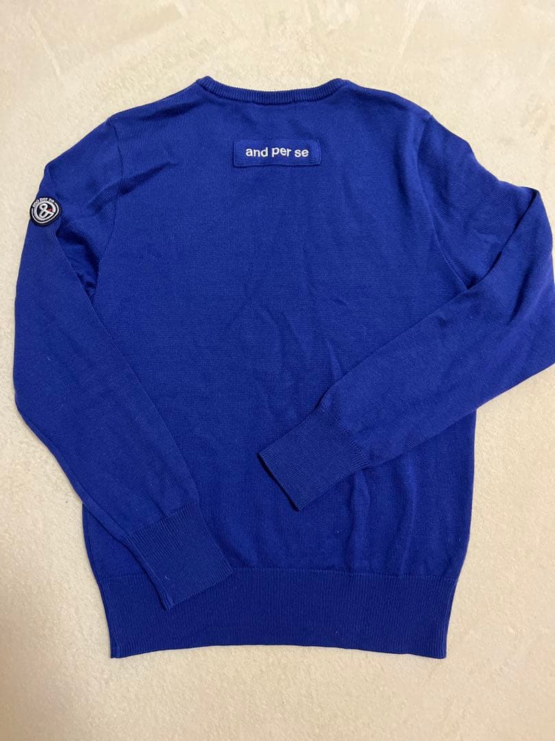 and per se 刺繍クルーネックセーター　Lサイズ