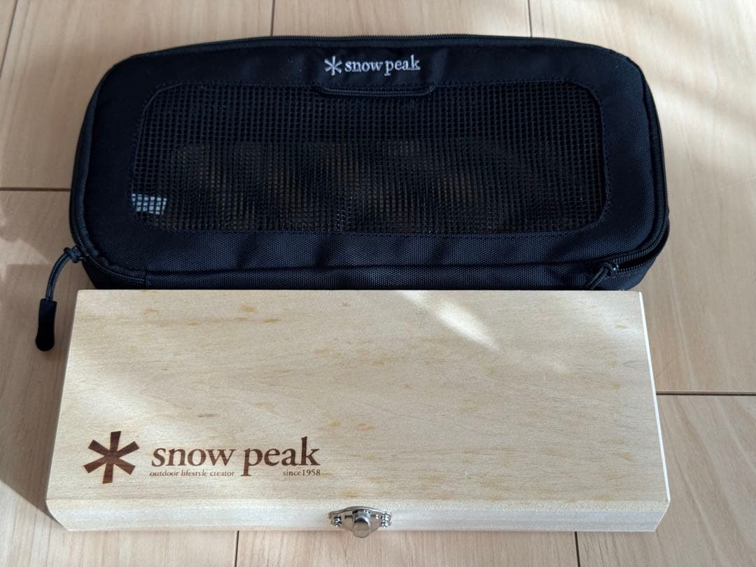  peak ステンレスナイフまな板セット + メッシュケースのセット
