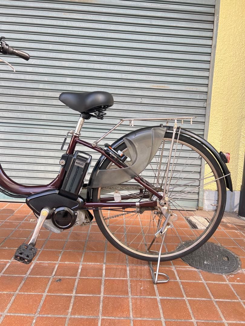 関西限定ヤマハ電動アシスト自転車タイヤ26インチバッテリー 8.7Ah ブラウン