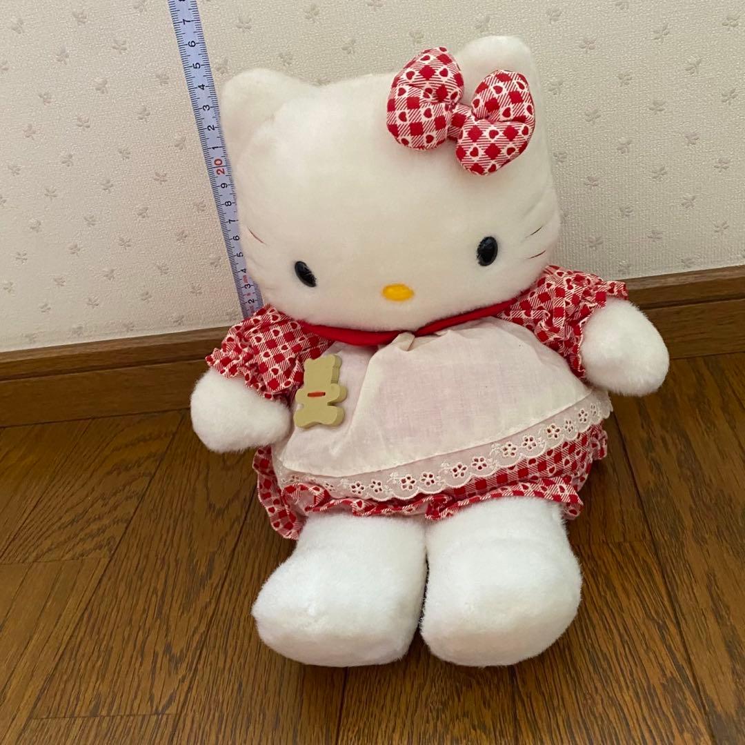 【レトロ】ハローキティ ハートエプロンドレスぬいぐるみ