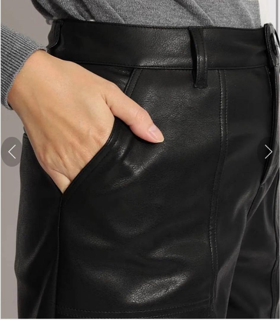 値下げ！新品！レディース フェイクレザー ゴルフショートパンツ 黒 Mサイズ