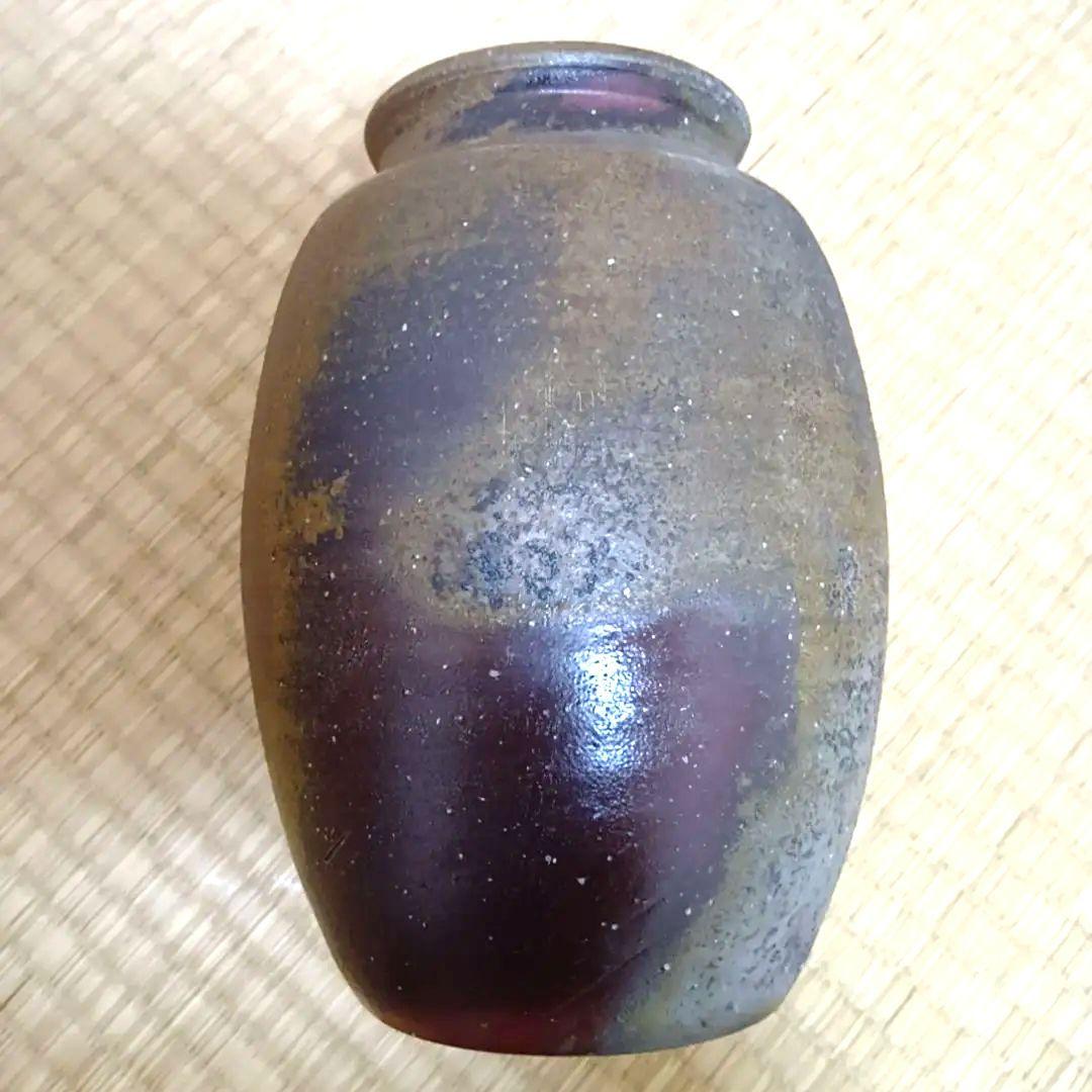 骨董品　備前焼　陶器製　花瓶　花器　陶器　花入　インテリア　極美品　古美術