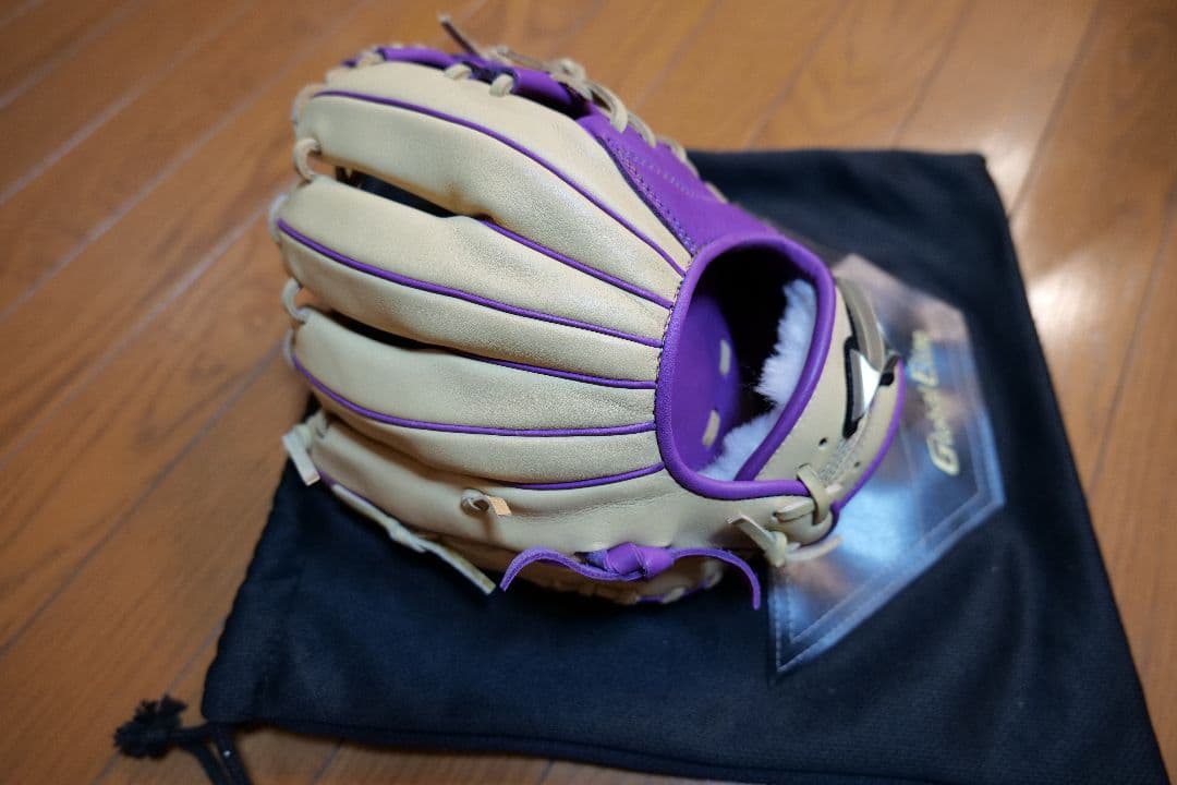 Global Elite 軟式グローブ 紫/ベージュグローバルエリート　サイズ9