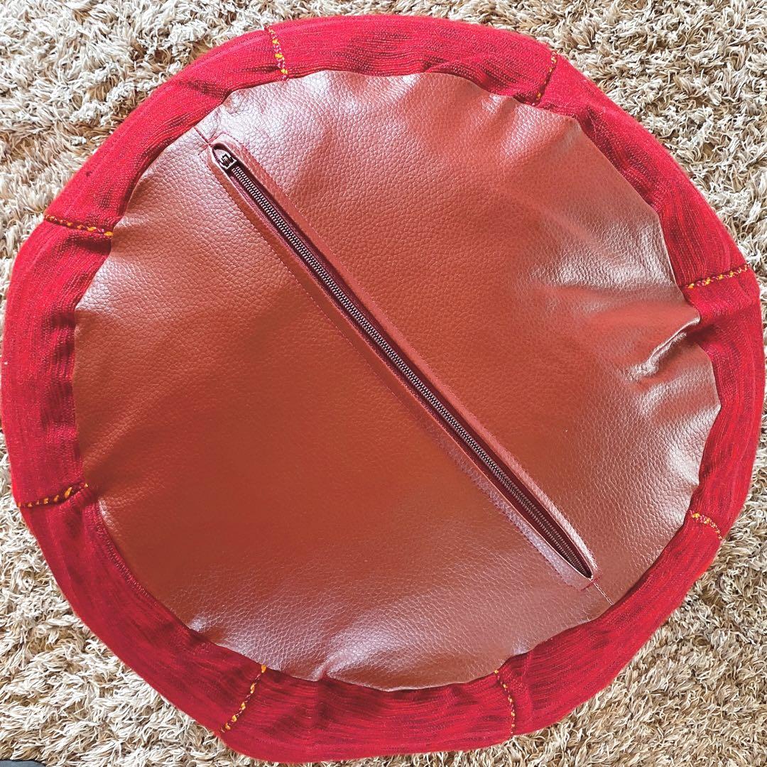 モロッコ製 プフ 約40×50cm スツール オットマン