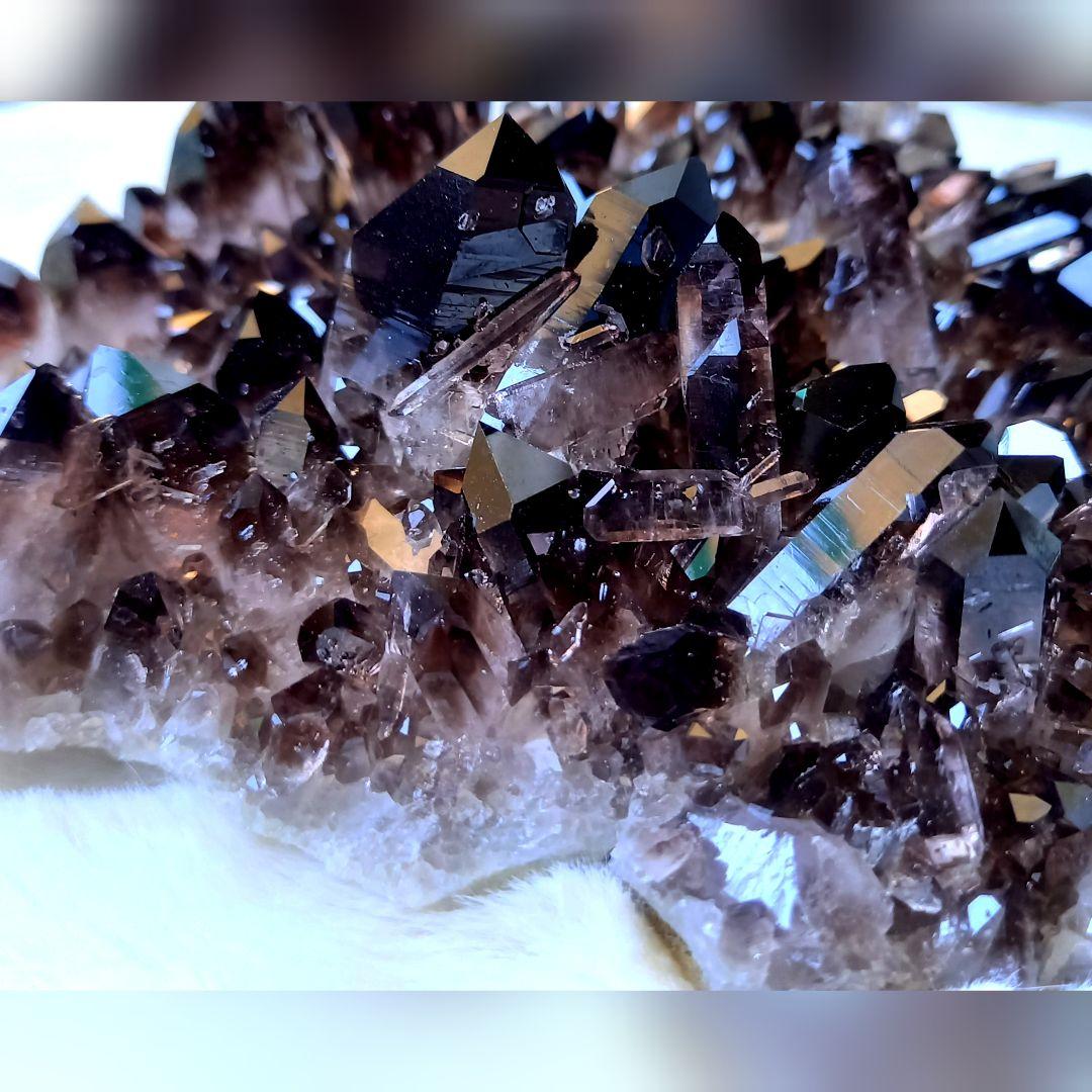 美麗☆高品質☆スモーキークォーツ☆クラスター☆黒水晶☆パワーストーン【189 】