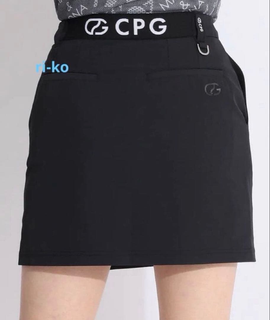 【新品タグ付】 CPG♪ブラック スカート サイドスリット インナーパンツ一体型
