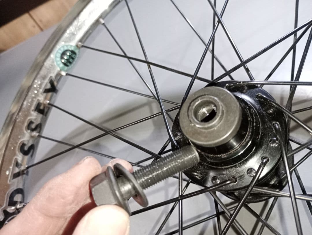 BMX リアホイール ODSYハブ×メッキリム 中古品 20インチ