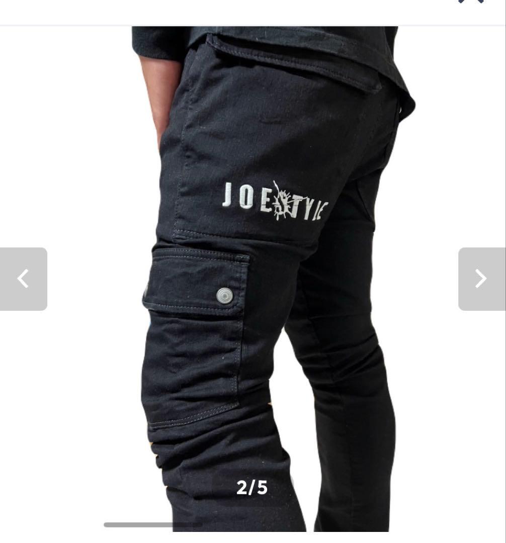ザバックウォーター✖️JoestyleコラボBLACKカーゴパンツ 30インチ