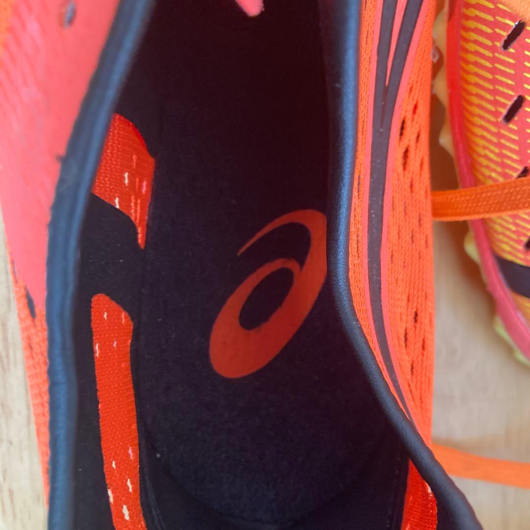 ASICS スパイクシューズ 27.0cm オレンジ　中長距離　数回使用
