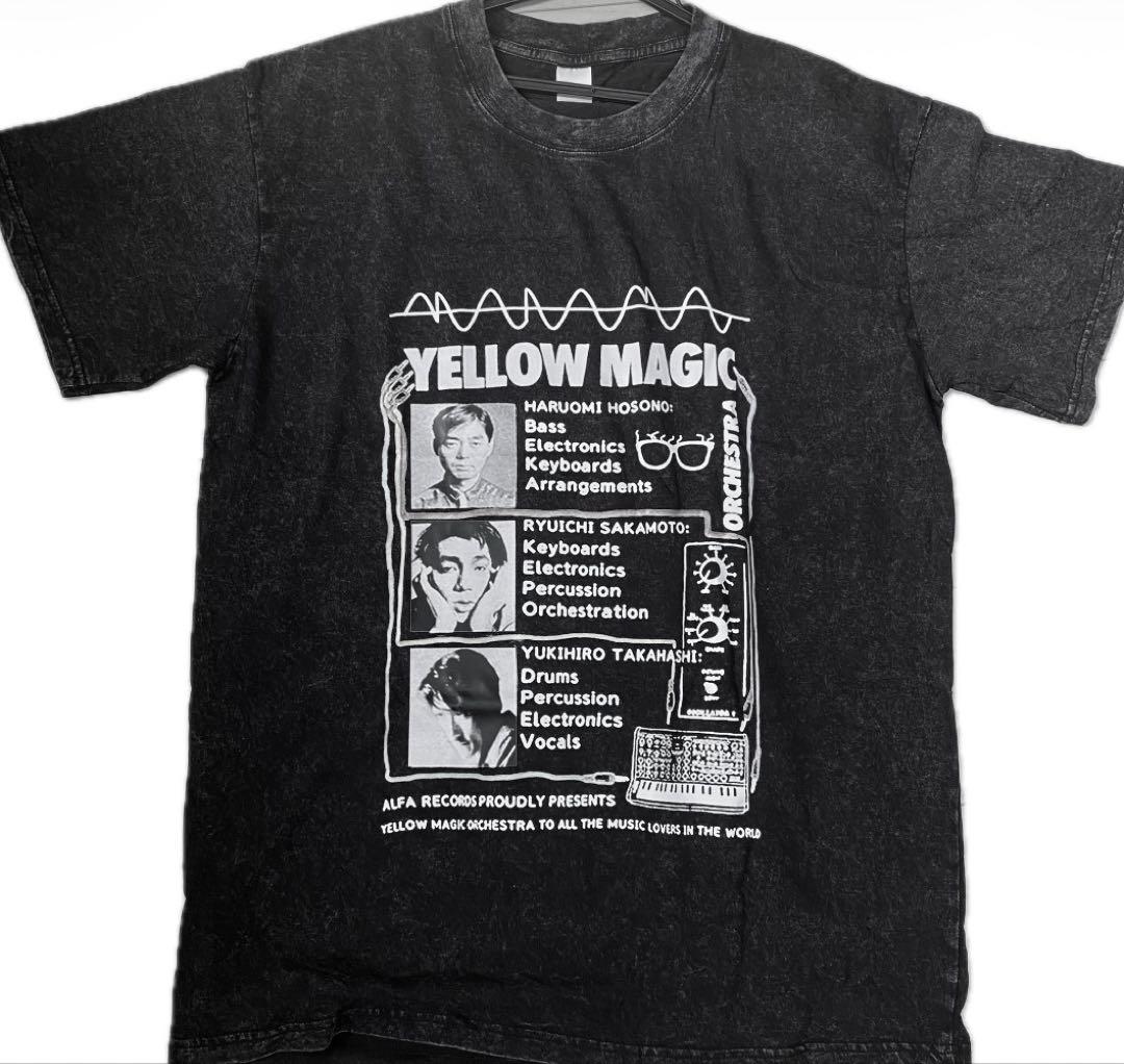 イエローマジックオーケストラYMO Tシャツ 黒系染め系