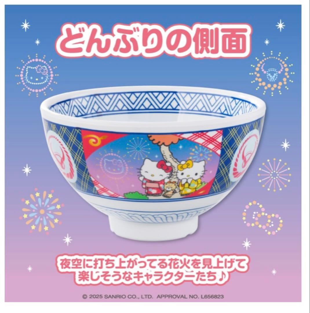 ハローキティおうち吉野家2025 オリジナル メラミンどんぶり超小盛丼2点セット
