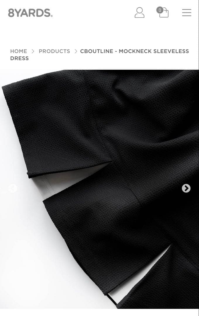【美品】8YARDS CBOUTLINE モックネック ワンピース 黒 完売品