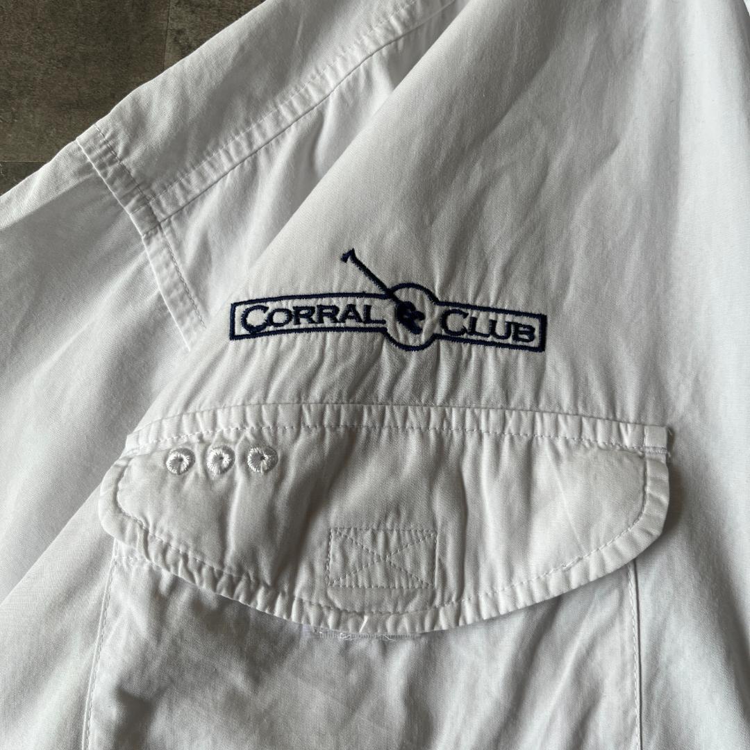 00s Columbia フィッシングシャツ 多ポケット XXL 白 A254