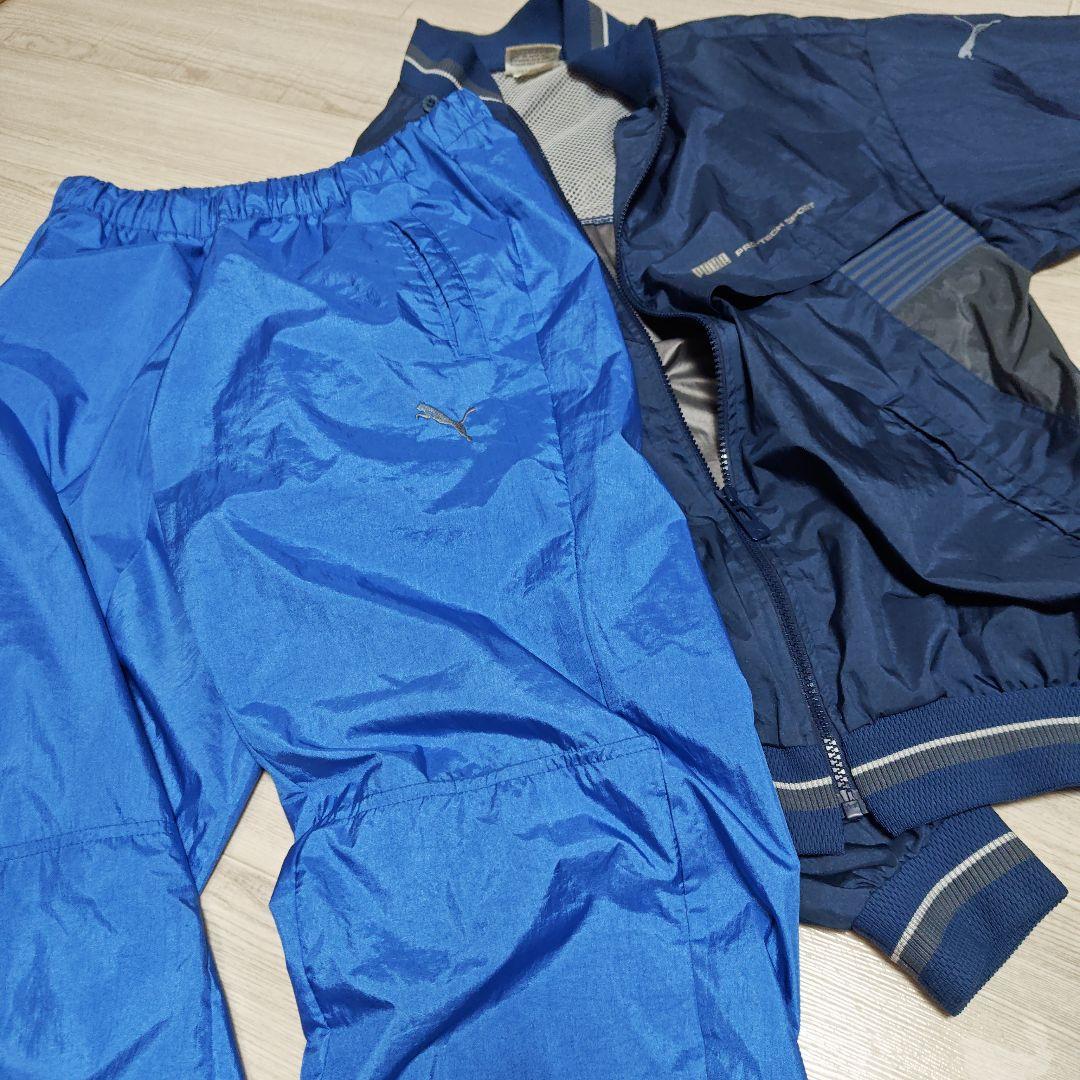 裏アルミ　PUMA 上下 80's90’sネイビー/ブルーヒットユニオン