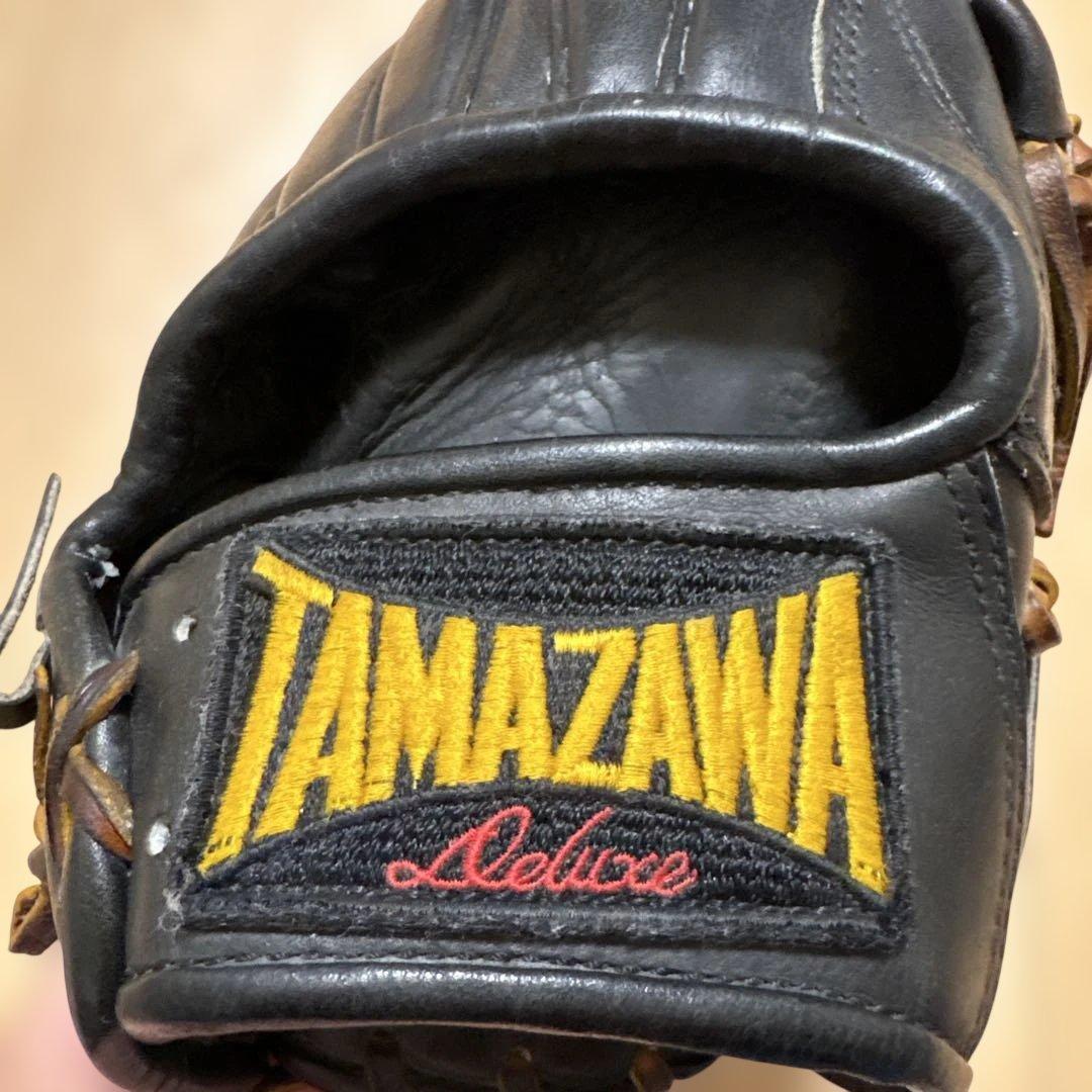 玉澤　タマザワ　TAMAZAWA デラックス　グローブ　グラブ　内野　軟式　黒