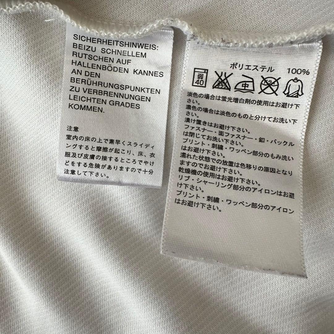 adidas トラックジャケット（ L）白×ネイビー系　ジャージ上　3本ライン