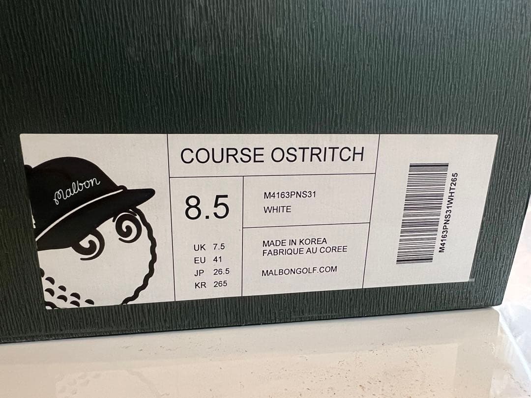 COURSE OSTRICH ゴルフシューズ 8.5 ホワイト