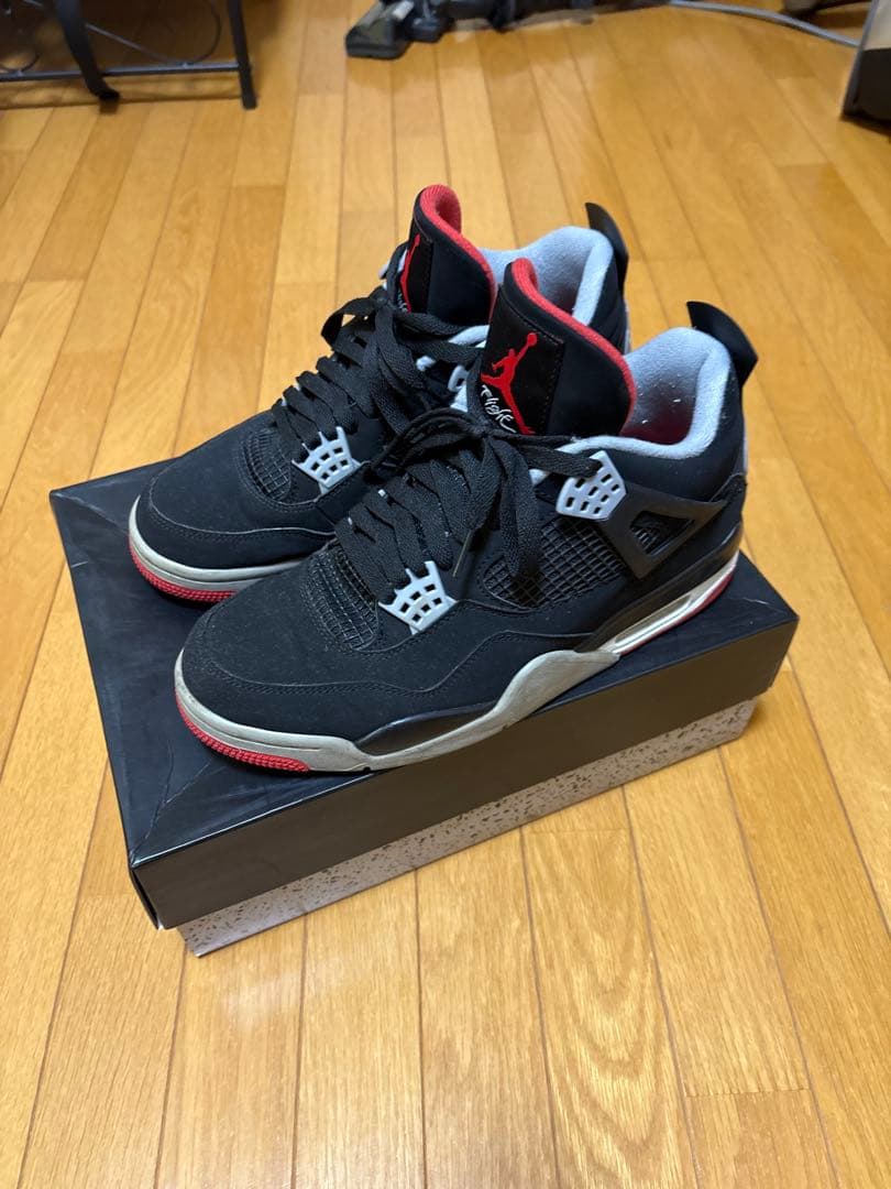Nike Air Jordan 4 ブラック/レッド/グレー