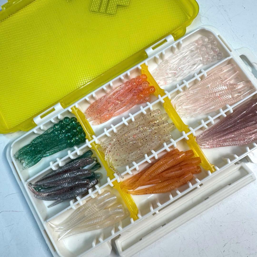 ソフトルアー ワーム 大量 まとめ売り 2個 サーティーフォーケース付