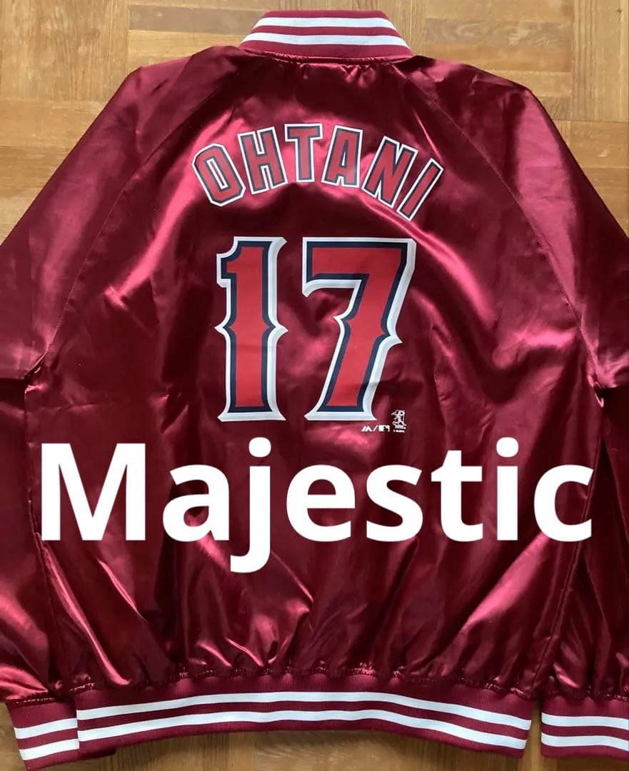 美品　正規品　大谷翔平 Majestic エンジェルス スタジャン 17番 L