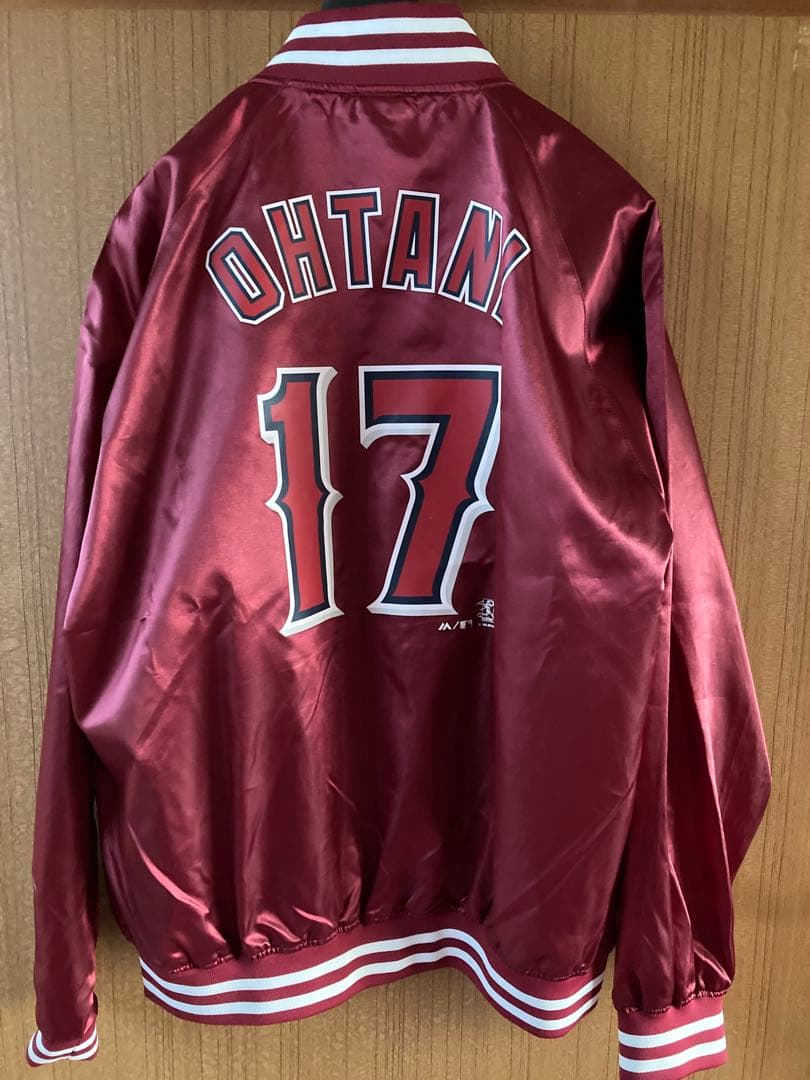 美品　正規品　大谷翔平 Majestic エンジェルス スタジャン 17番 L
