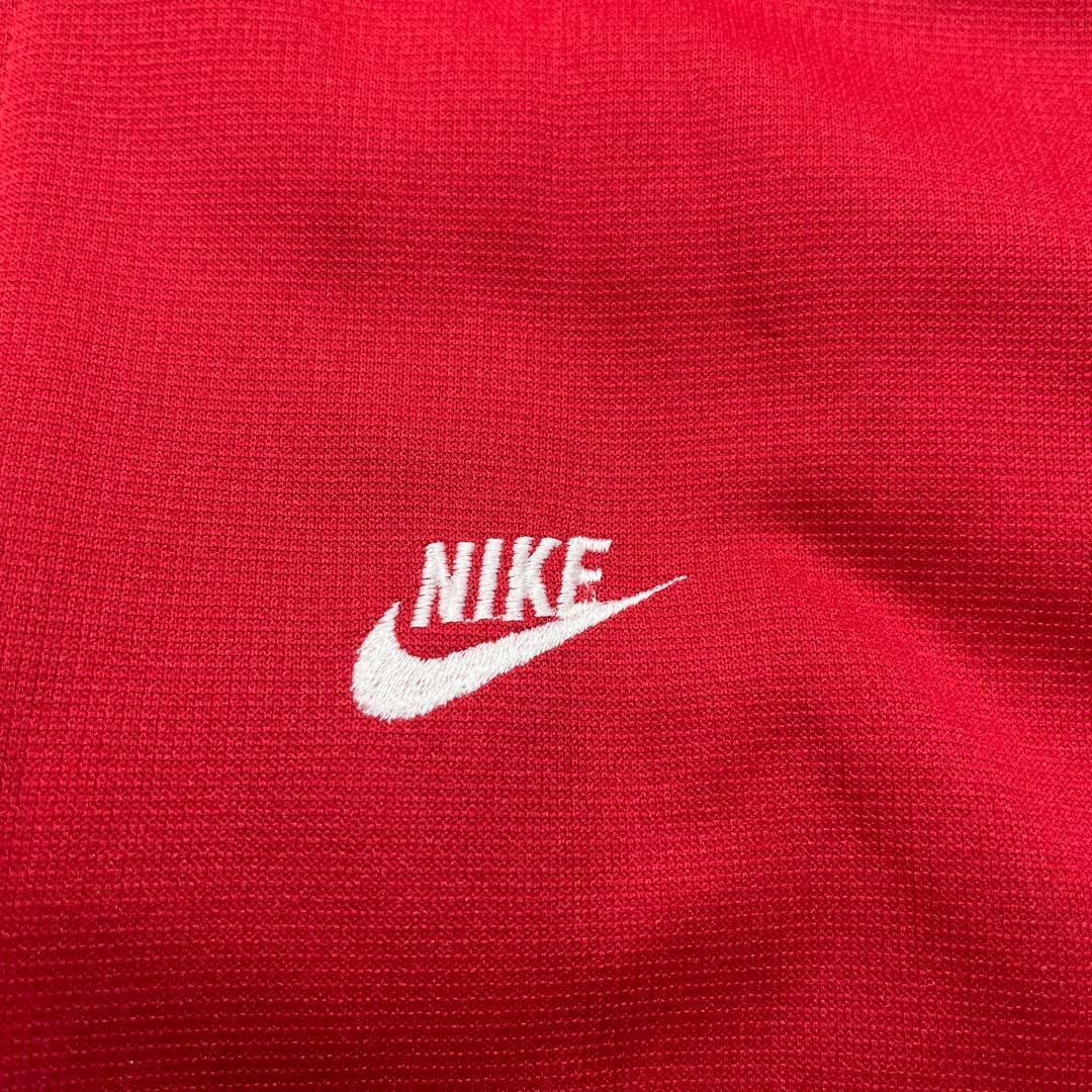 80s NIKE ナイキ　紺タグ ジャージ　トラックジャケット　刺繍ロゴ　M