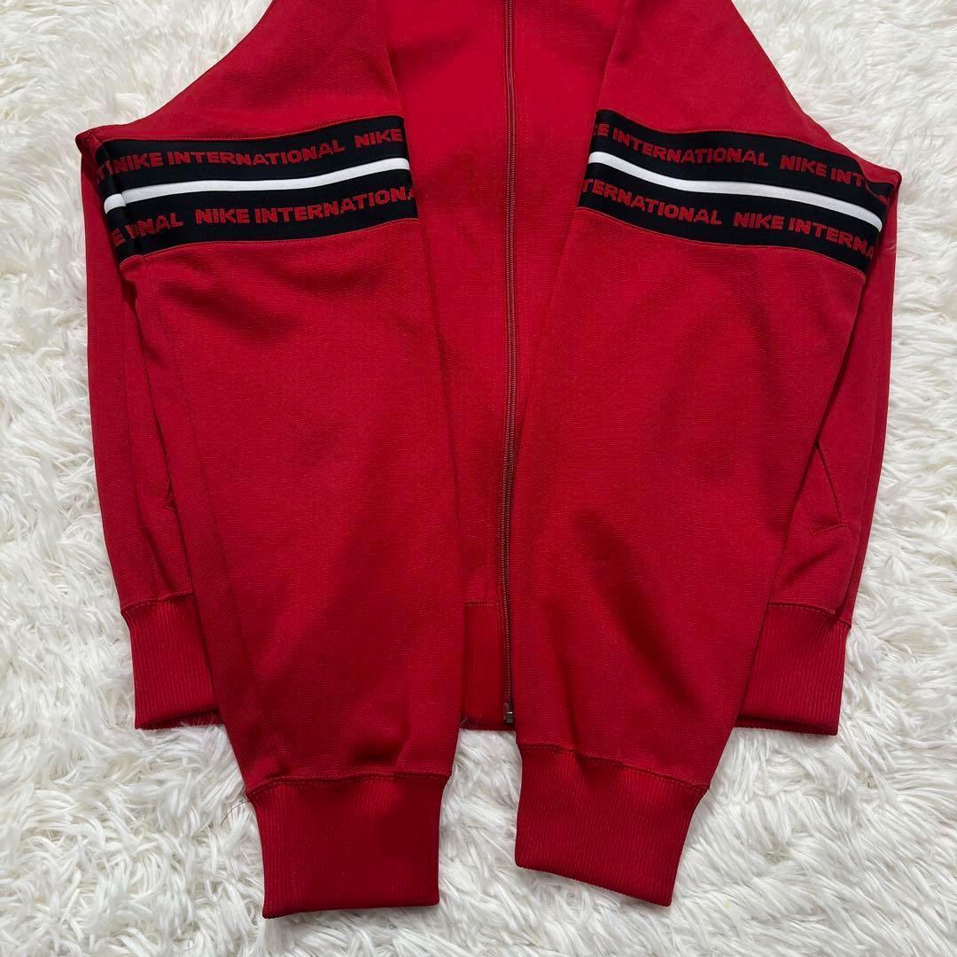 80s NIKE ナイキ　紺タグ ジャージ　トラックジャケット　刺繍ロゴ　M