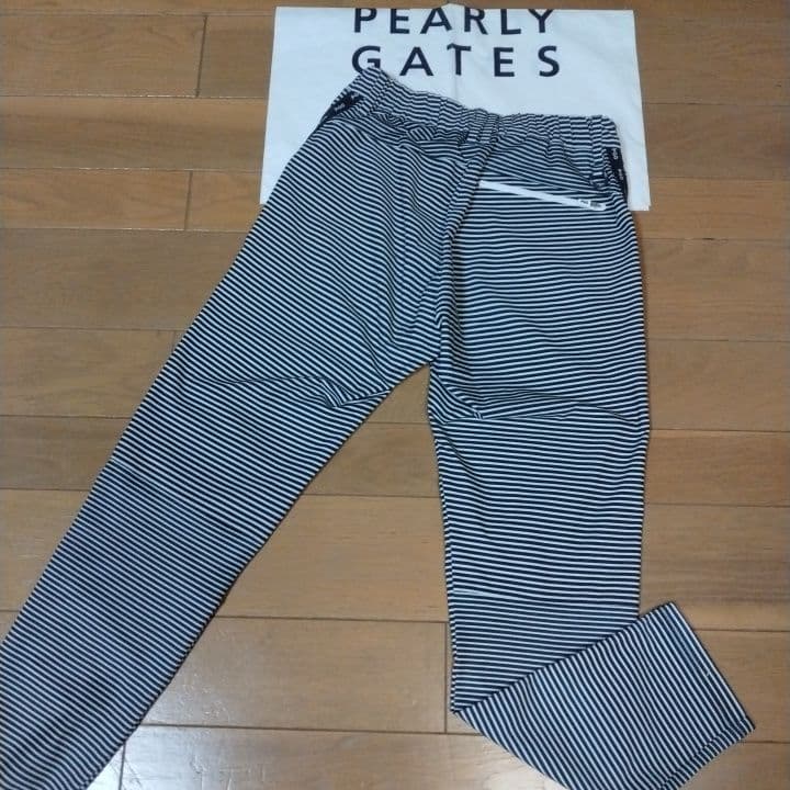 ⭐美品⭐パーリーゲイツ⭐PGG⭐ストライプパンツ⭐白&濃紺⭐M⭐