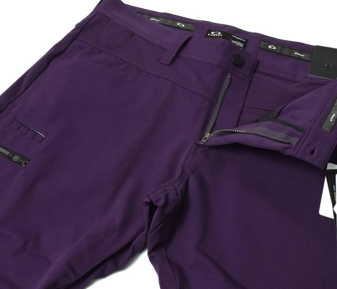 未使用 オークリー ゴルフ スカル テーパード アンクルパンツ 32 パープル