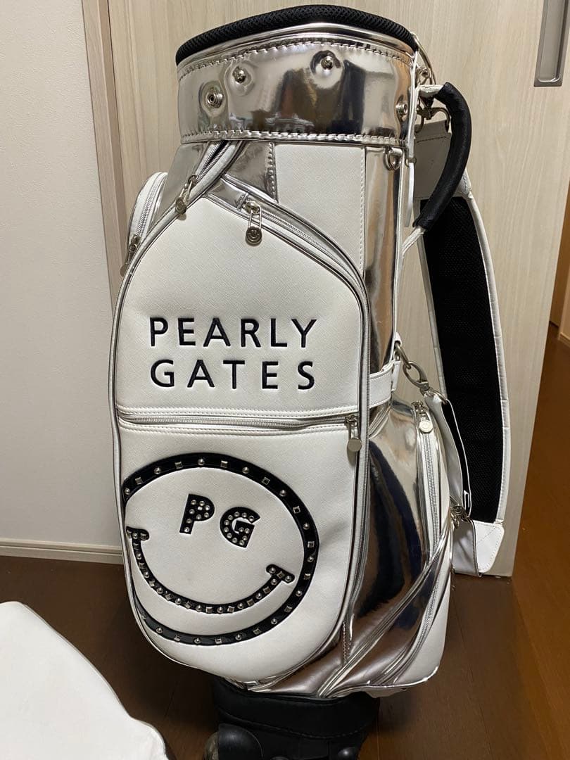 PEARLY GATES キャディバッグ ホワイト・シルバー