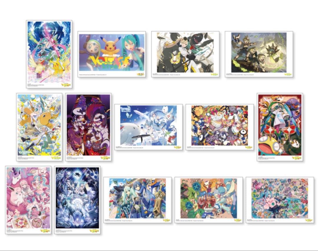 VOLTAGE 初音ミク ポケモン ポストカードセットABCD ×5セット