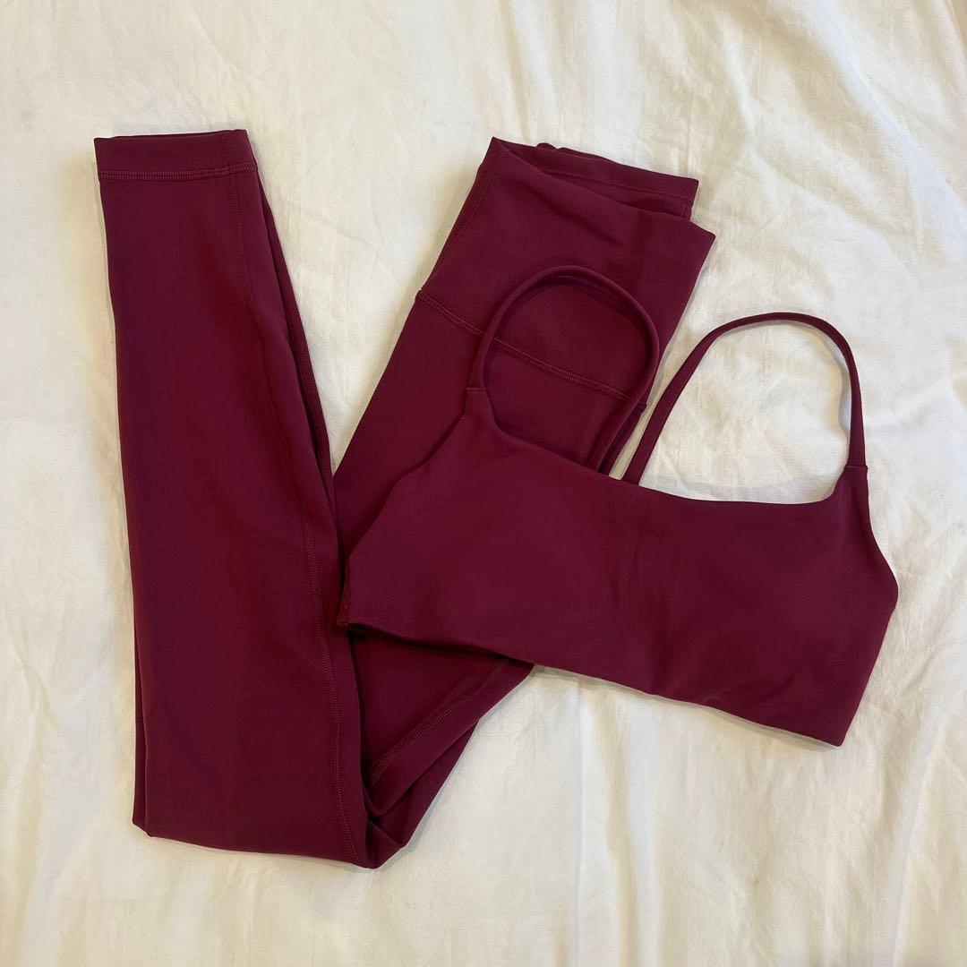 Lululemon ヨガウェアセット バーガンディ