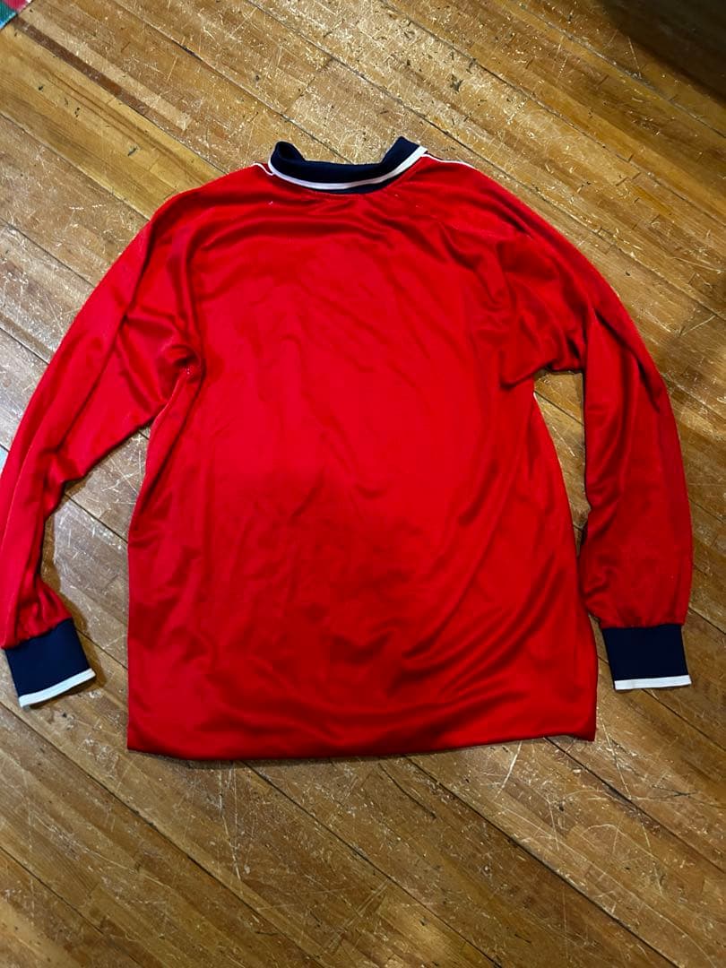 ビンテージ　90s イングランド サッカー 長袖シャツ 赤