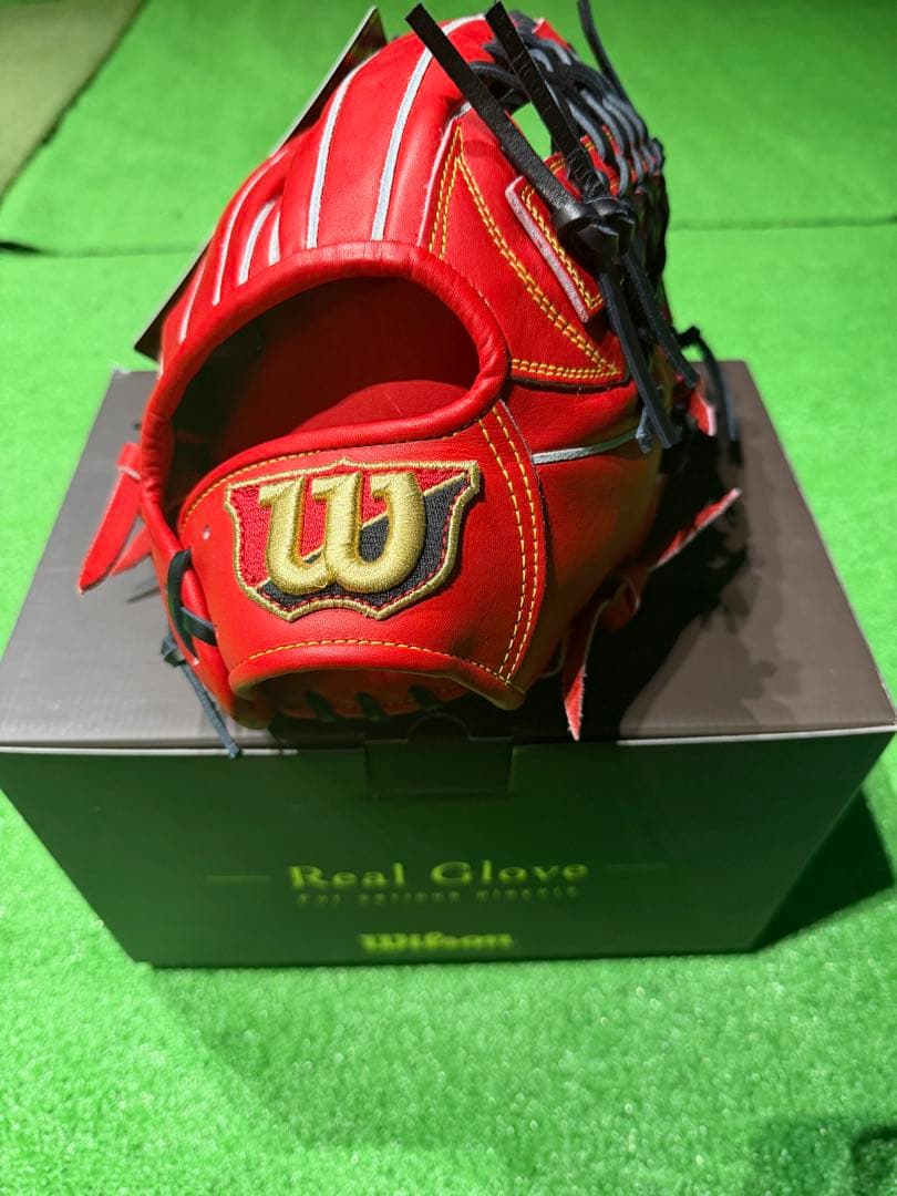 Wilson Real Glove 外野手用　硬式グローブ レッド