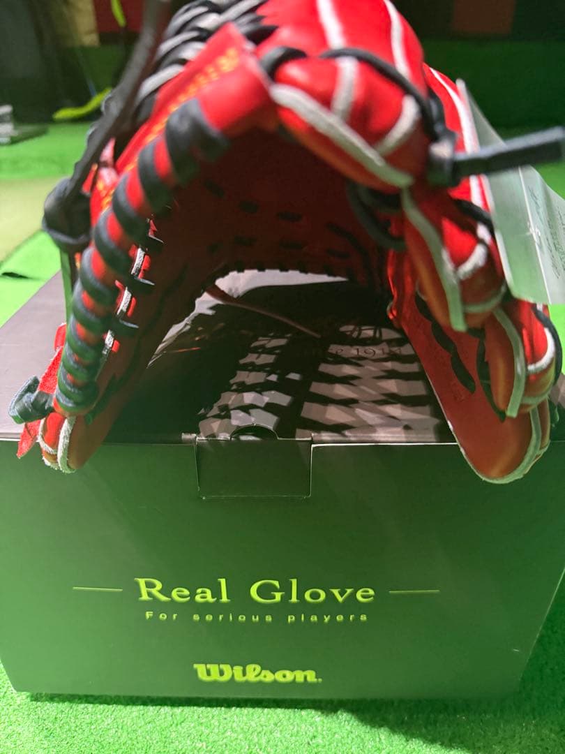 Wilson Real Glove 外野手用　硬式グローブ レッド