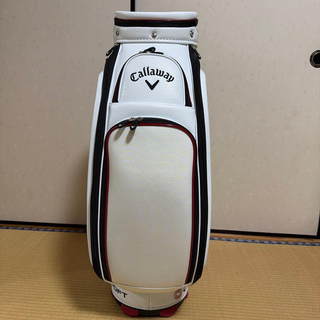 Callaway プロレプリカモデルキャディバッグ ホワイト/レッド