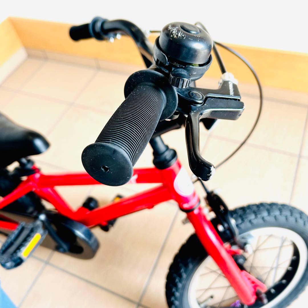 【室内保管・良品】NOiS KIDS 14インチ レッド 補助輪・スタンド付