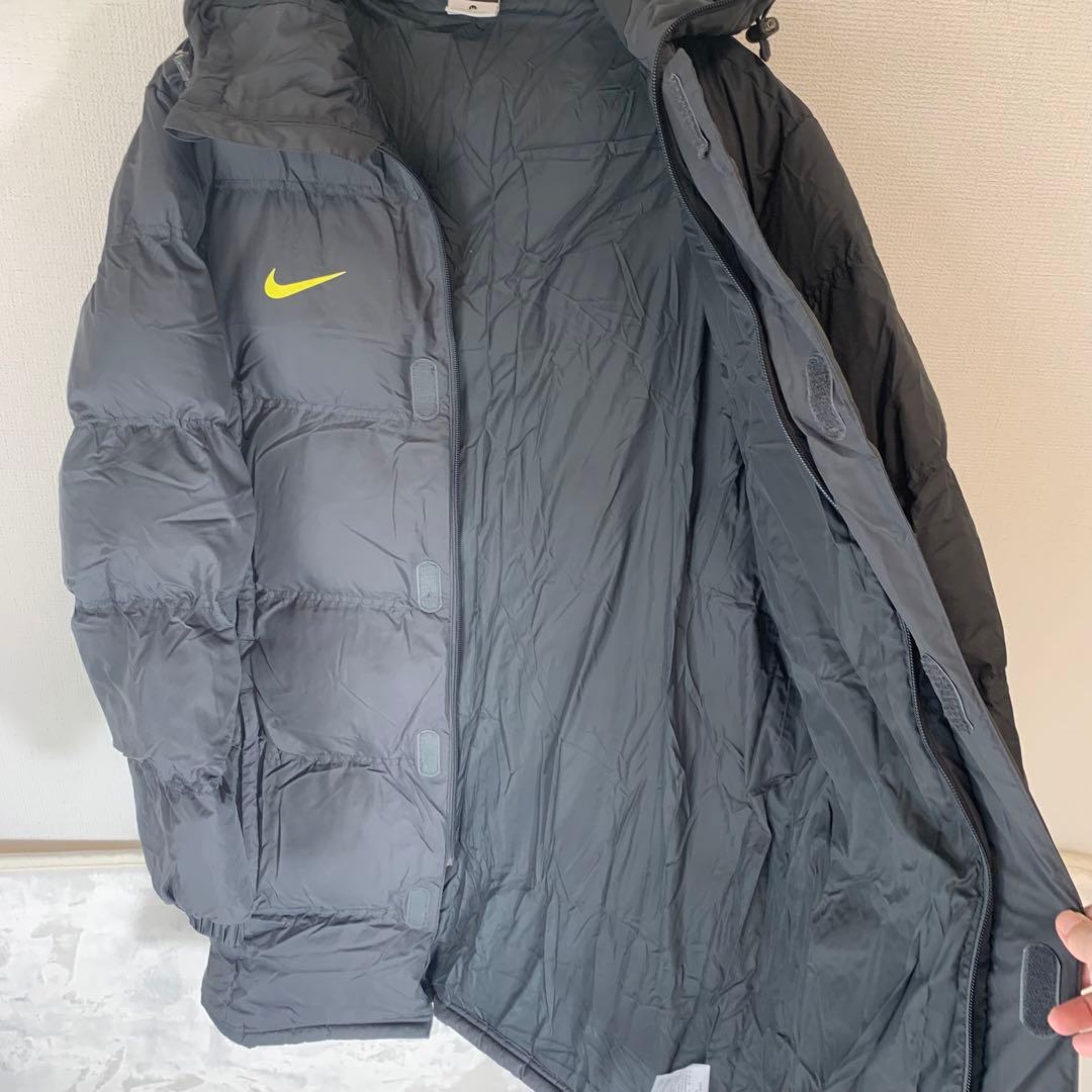NIKE ロングジャケット　ベンチコート　グレー　M フード