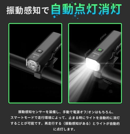 新品未開封【TOWILD】1600ルーメン リモコン付　高機能自転車ヘッドライト