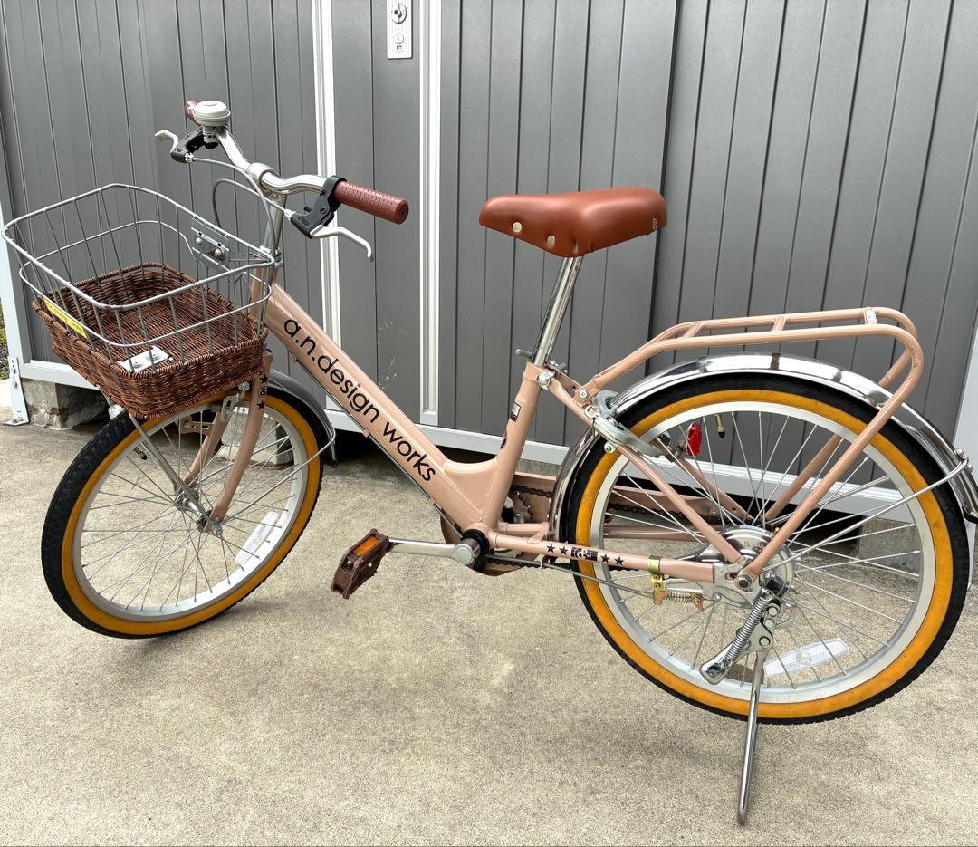 a.n.design works 子供用自転車 20インチ ベージュ