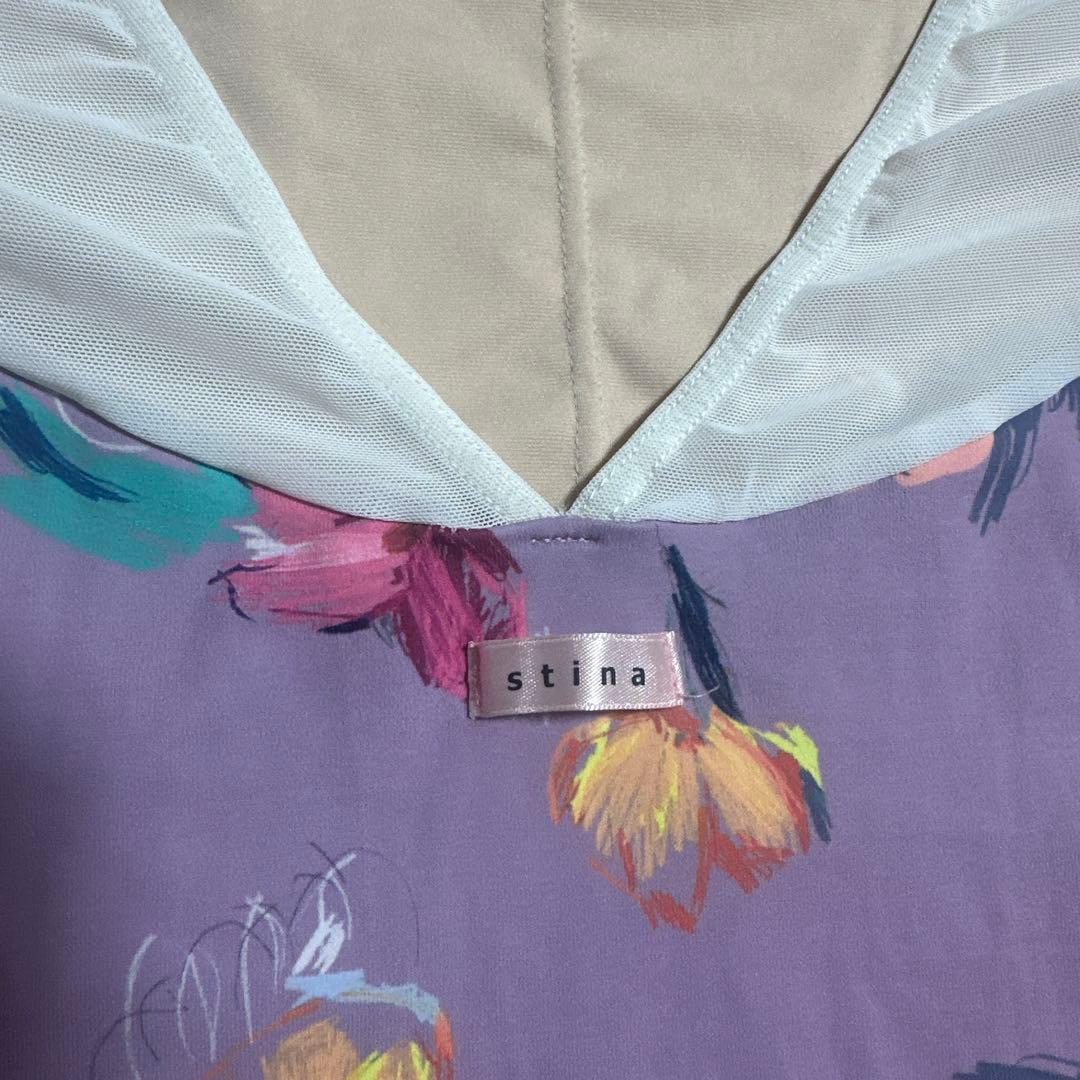 stina 長袖花柄レオタード　Mサイズ